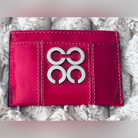 Authentic Coach Julian Magenta Patent Card Holder Case! NWT - Picture 2 of 6